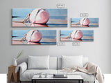 Nautical Buoy, seaside coastal wall art, beach house decor, maritime aesthetic, minimalist print, framed canvas print, lake house art