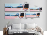 Mountain Escape, Scenic View, Nature Lover, Dreamy Landscape, Framed Canvas Print, Rustic Wall Art, Cabin Decor, Winter Aesthetic