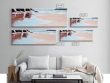 Hand Reflection, Abstract Art, Soft Blues, Pink Hues, Framed Canvas Print, Contemporary Wall Art, Bedroom Decor, Zen Aesthetic