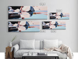 Ocean Breeze, Coastal Bliss, Beach Reflection, Pastel Waves, Canvas Print, Modern Art, Living Room Wall Art, Large Wall Decor
