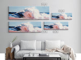 Sea Splash, Surf Art, Coastal Inspiration, Bold Waves, Canvas Print, Modern Ocean Art, Living Room Wall Art, Beach Theme Decor