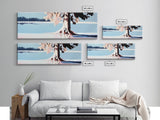 Serene Lake, Tree Reflection, Minimalist Landscape, Canvas Print, Nature Inspired Wall Art, Tranquil Home Decor, Soft Pastel Tones