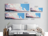 Sunset Clouds, Pastel Sky, Dreamy Ocean, Canvas Print, Modern Seascape, Relaxing Coastal Wall Art, Minimalist Beach House Decor