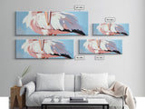 Pelican, Coastal, Bird, Canvas Print, Seaside Wall Art, Nautical Decor, Ocean Wildlife Art, Minimalist Beach House Artwork, Living Room Art