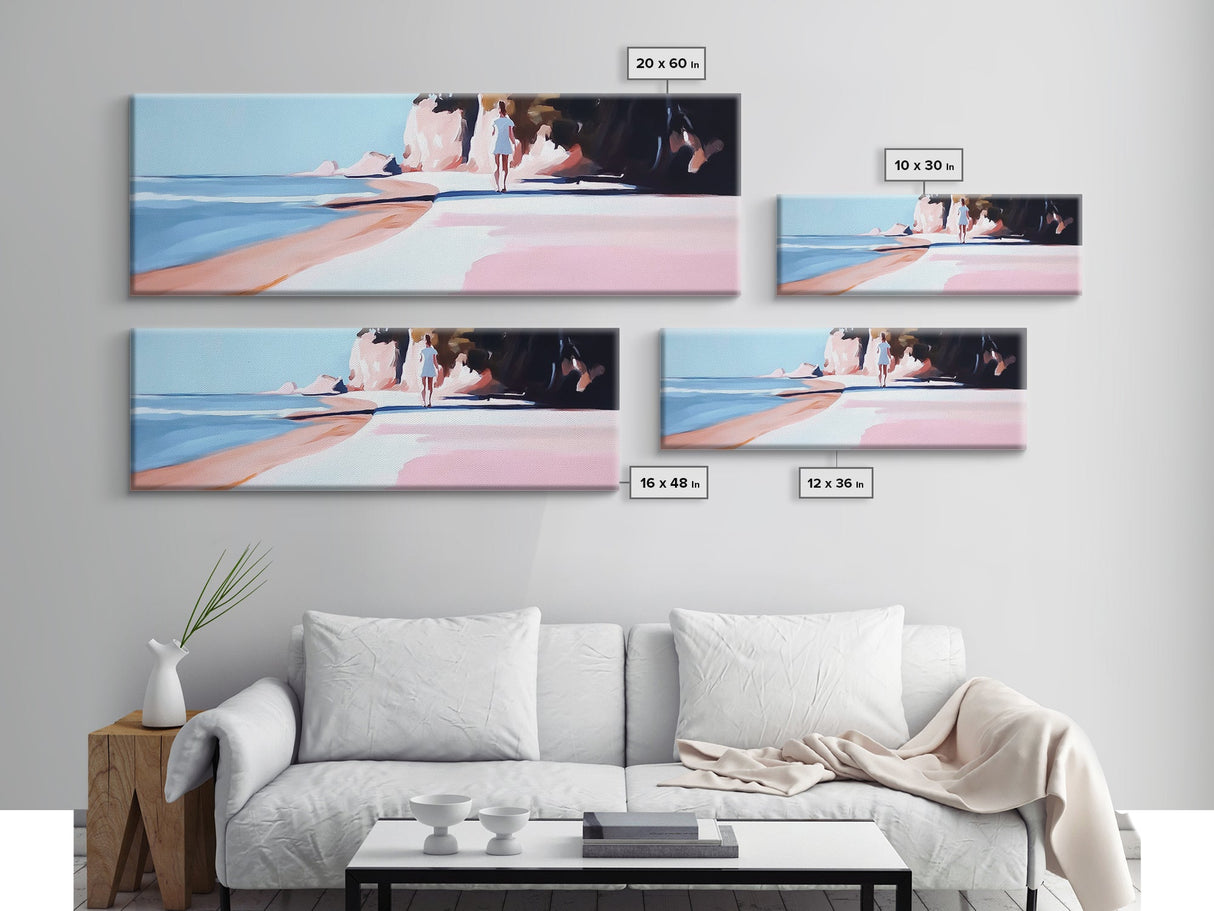 Shoreline, Ocean, Canvas Print, Coastal Aesthetic, Summer Art, Beach House Wall Art, Tranquil Nature Decor, Living Room Art