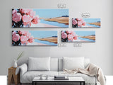 Pink Peony Art, Floral Abstract Painting, Feminine Wall Decor, Elegant Framed Canvas Print, Modern Minimalist Home, Soft Botanical Design