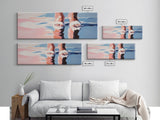 Ocean Steps, Abstract Beach Art, Minimalist Seaside, Framed Canvas Print, Water Reflection Wall Art, Coastal Living Decor, Boho Beach