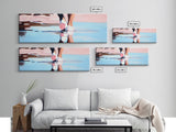 Water Walk, Reflection Art, Modern Coastal, Canvas Print, Beach Aesthetic Wall Art, Minimalist Water Painting, Soft Pastel Seaside Art