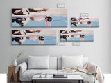 Rock Pool Reflection, Abstract Beach Art, Coastal Serenity, Soft Pastel Decor, Modern Minimalist Aesthetic, Canvas Print, Ocean Vibes