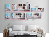 Elegant Woman, Luxury Fashion, High-End Lifestyle, Sophisticated Style, Framed Canvas Print, Glamorous Bedroom Wall Art