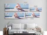Sandcastle Art, Coastal Painting, Nautical Wall Decor, Beach House Art, Seascape Print, Pastel Tones, Kids Room Art, Framed Canvas Print