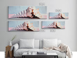 Seashell, Coastal Decor, Ocean Art, Beach House Aesthetic, Nautical Wall Art, Framed Canvas Print, Bathroom Wall Art, Sea Shell Painting