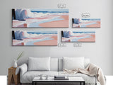 Ocean Waves, Surf Art, Coastal Horizon, Serene Beach Scene, Nautical Theme, Framed Canvas Print, Living Room Wall Art, Beach Decor