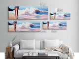 Ocean Waves, Serene Beach, Coastal Decor, Framed Canvas Print, Seascape Wall Art, Minimalist Art, Living Room Wall Art, Summer Aesthetic