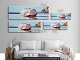 Beach Rock, Coastal Scene, Serene Landscape, Framed Canvas Print, Minimalist Wall Art, Modern Decor, Ocean Wall Art, Office Art
