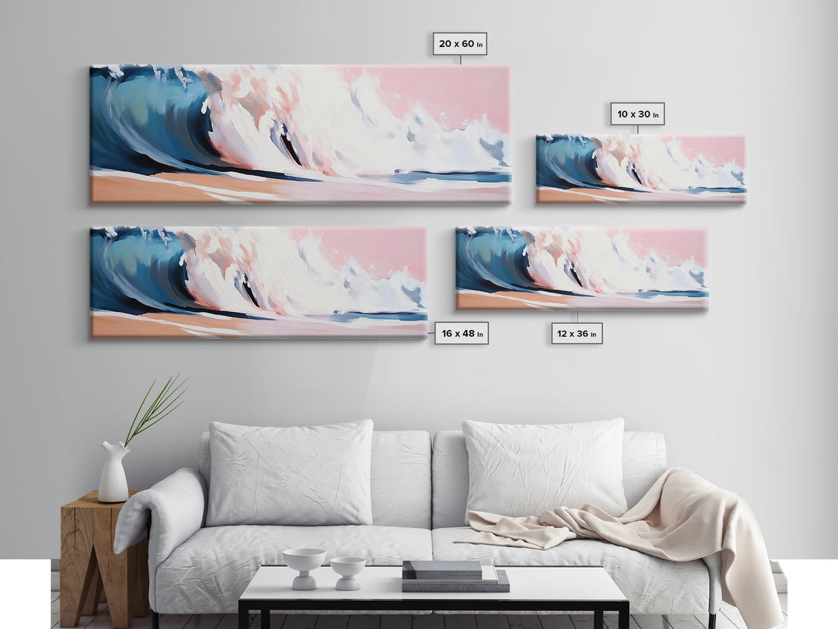 Ocean Wave, Coastal Beauty, Serene Seascape, Canvas Print, Beach House Wall Art, Nautical Theme, Living Room Decor, Modern Art Style