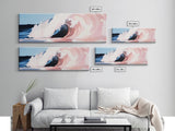 Wave Curl, Ocean Power, Surfer's Dream, Coastal Energy, Framed Canvas Print, Beach House Decor, Modern Wall Art, Sea Lover Gift