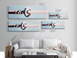 Sailboat Knot, Nautical Theme, Ocean Life, Framed Canvas Print, Coastal Home Decor, Minimalist Seaside Art, Beach House Wall Art