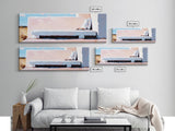 Desert Bench, Cozy Minimalist, Soft Neutral Tones, Boho Retreat, Modern Home Decor, Canvas Print, Living Room Wall Art, Earthy Tones