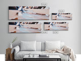 River Rocks, Water Reflection, Nature Landscape, Framed Canvas Print, Earthy Wall Art, Minimalist Zen Painting, Calming Home Decor