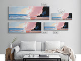 Ocean Sunset, Serene Beach, Coastal Decor, Canvas Print, Dreamy Seascape, Living Room Wall Art, Pastel Wall Art, Relaxing Artwork