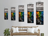 Abstract Mountain, Scenic Landscape, Autumn Colors Art, Canvas Print, Bold Nature Painting, Modern Wall Art, Office Decor