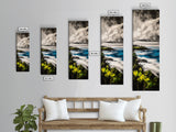 Ocean View, Coastal Home, Beach House Decor, Nautical Wall Art, Seaside Painting, Blue Landscape, Tranquil Seascape, Framed Canvas Print