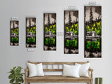Forest Reflection, Cabin On Water, Tranquil Nature Scene, Woodsy Home Decor, Green Wall Art, Peaceful Landscape, Framed Canvas Print