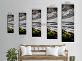 Coastal Horizon, Abstract Seascape Painting, Beach Wall Art, Framed Canvas Print, Office Decor, Ocean Waves Artwork, Living Room Art