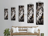 Spotted Lizard, Nature Wildlife, Animal Art, Black White Reptile, Rustic Wall Decor, Unique Home Art, Framed Canvas Print