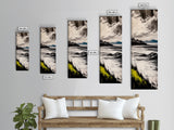 Monochrome Wave, Black White Ocean Art, Surf Seascape, Minimalist Beach Print, Nautical Decor, Coastal Wall Art, Canvas Print