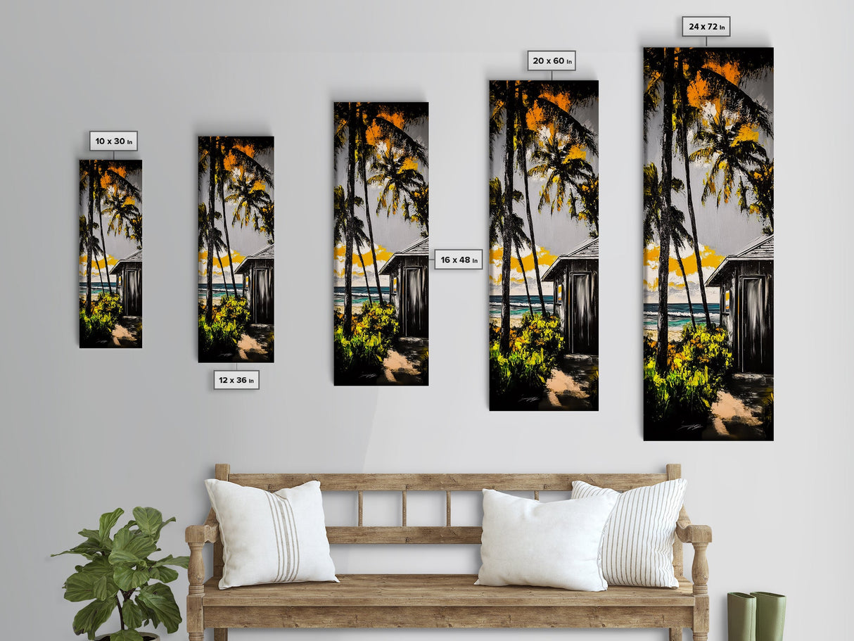 Tropical Escape, Palm Trees, Ocean Breeze, Canvas Print, Coastal Decor, Beach House Wall Art, Vacation Vibes, Relaxing Living Room Art