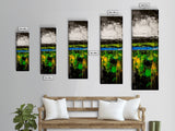 Abstract Landscape, Green Blue Art, Modern Wall Art, Framed Canvas Print, Office Decor, Large Artwork, Living Room Art, Minimalist Art
