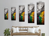 Horse Art, Abstract Equestrian, Rustic Canvas Print, Black White Wall Art, Living Room Artwork, Farmhouse Decor, Modern Western Art