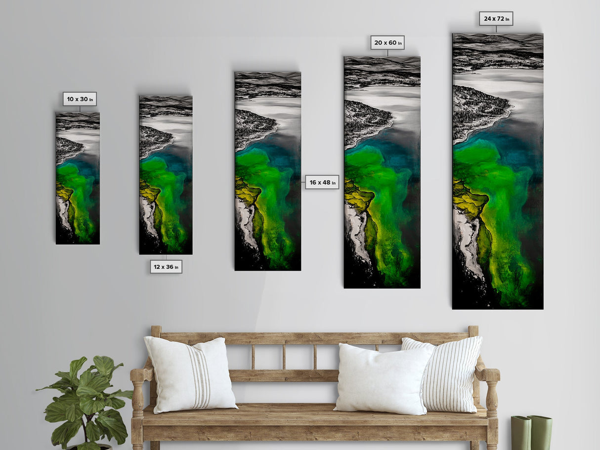 Lake View, Mountain Reflection, Nature Landscape, Rustic Wall Art, Canvas Print, Cabin Home Decor, Modern Living Room, Outdoor Art