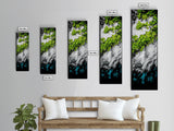 Green Abstract, Nature Inspired, Botanical Art, Canvas Print, Lush Leaves, Modern Home Decor, Office Wall Art, Contemporary Wall Art