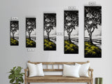 Oak Tree, Marshland Art, Canvas Print, Black and White Tree Art, Nature Wall Decor, Rustic Home Decor, Farmhouse Art, Living Room Wall Art