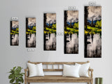 Mountain Reflection, Alpine Lake, Canvas Print, Wilderness Landscape, Cabin Wall Art, Nature Decor, Black and White Art, Living Room Art