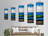 Minimalist Ocean Art, Coastal Wall Decor, Blue and Green Seascape, Modern Beach House Decor, Bedroom Wall Art, Framed Canvas Print