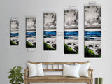 Ocean Horizon Painting, Abstract Seascape Art, Blue and Green Coastal Decor, Contemporary Nautical Art, Dining Room Wall Art, Canvas Print