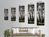 Black and White Tree Art, Forest Wall Decor, Nature Artwork, Minimalist Landscape, Rustic Home Decor, Office Art, Framed Canvas Print