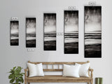 Black and White Seascape, Minimalist Ocean Horizon Art, Coastal Nautical Wall Decor, Modern Beach House Artwork, Framed Canvas Print