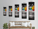 Colorful Beach Sky, Ocean Sunset Print, Coastal Photography, Seascape Art, Vibrant Wall Decor, Modern Home Art, Canvas Print
