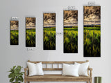 Stormy Sky, Open Fields, Nature Painting, Moody Art, Framed Canvas Print, Minimalist Landscape, Living Room Wall Art, Neutral Color Palette