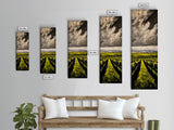 Vineyard Path, Wine Country, Rustic Landscape, Wall Decor, Living Room Art, Framed Canvas Print, Countryside, Nature Artwork