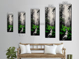 Misty Forest, Green Ferns, Moody Nature, Dark Aesthetic, Wall Decor, Canvas Print, Living Room Art, Modern Minimalist Artwork