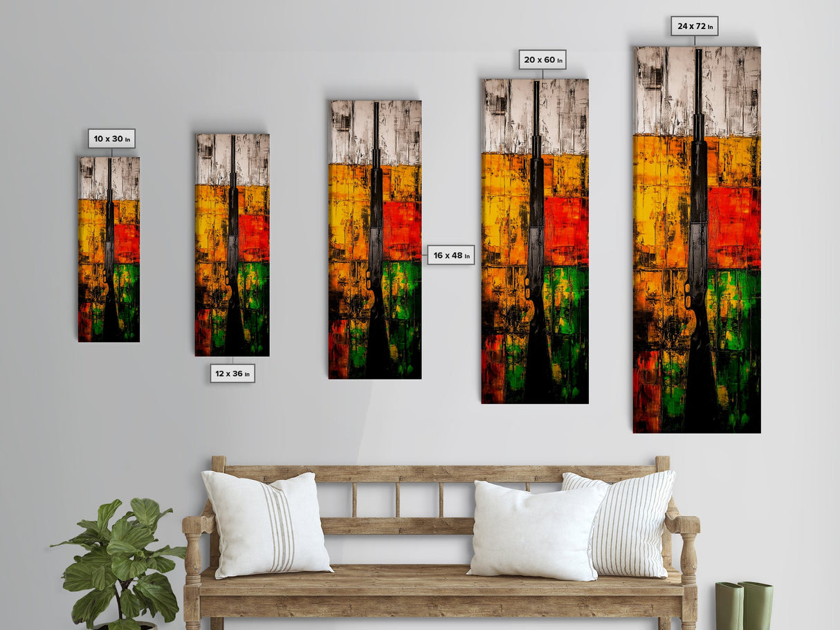 Shotgun Painting, Rustic Hunting, Framed Canvas Print, Man Cave Wall Art, Western Decor, Cabin Artwork, Bold Statement Piece
