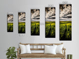 Rolling Fields, Green Landscape Painting, Farmhouse Wall Art, Nature Artwork, Rustic Home Decor, Country Living Room Art, Canvas Print