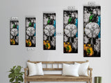 Abstract Mushroom, Black White Art, Modern Wall Decor, Framed Canvas Print, Living Room Art, Minimalist Painting, Unique Gift