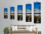 Coastal Dunes, Ocean View, Blue Sky, Framed Canvas Print, Beach Wall Art, Nautical Decor, Living Room Wall Art, Seaside Home Decor